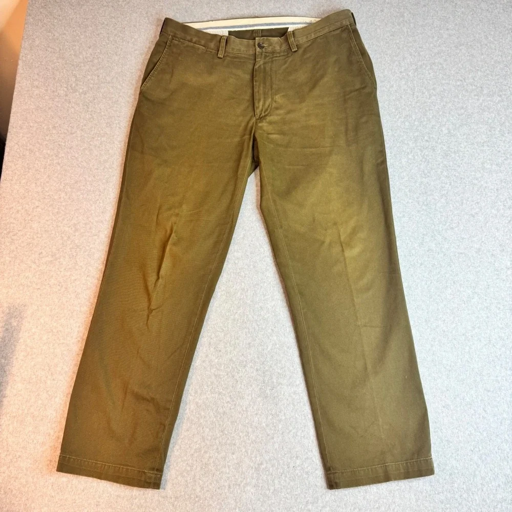 Polo Ralph Lauren Classic Fit Chino Pants Mens 36x30 Olive Brown Cotton Twill